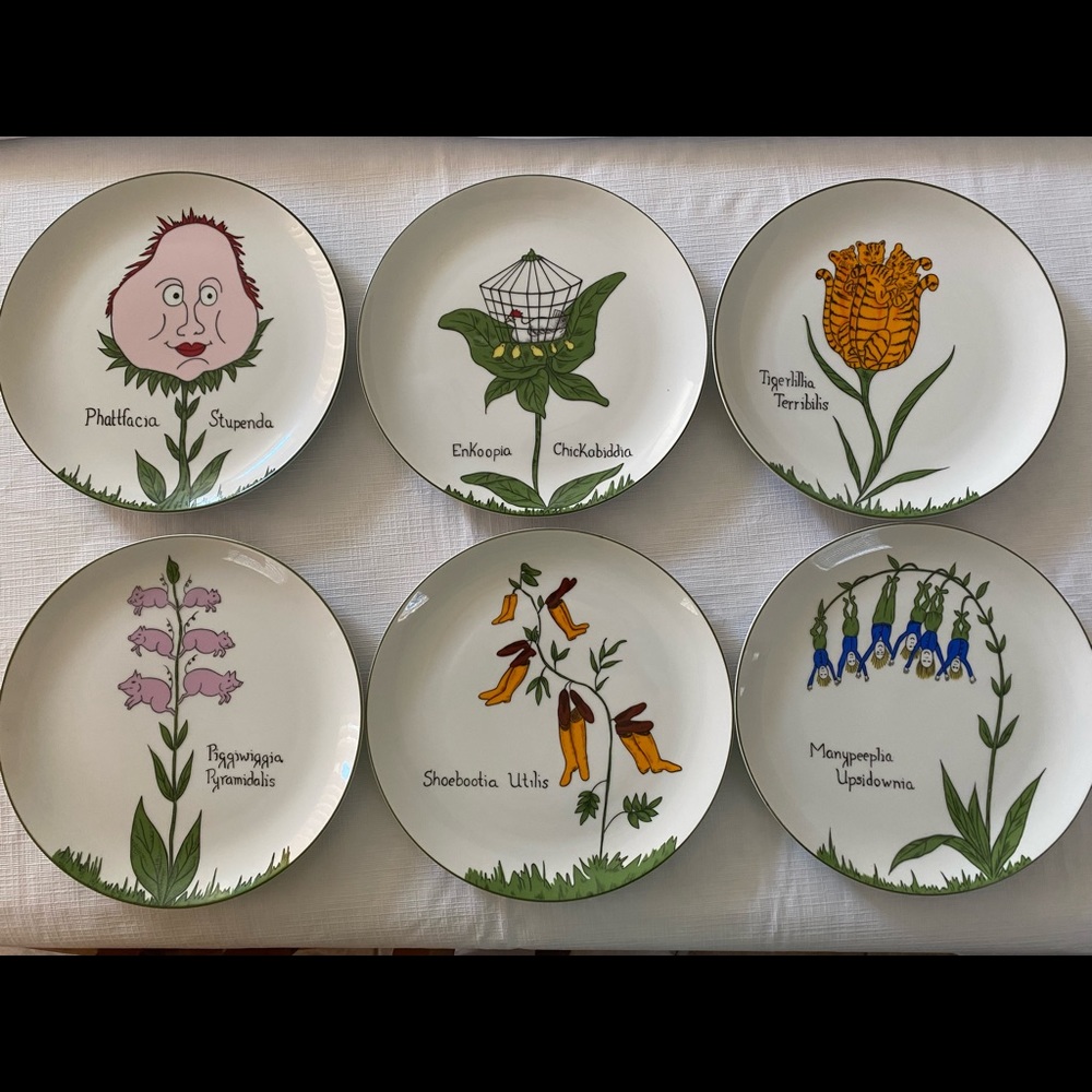 Rare set of whimsical plates- REDUCED!